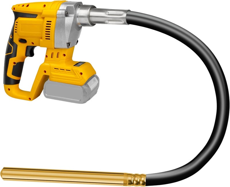 vokoroad Handheld Concrete Vibrating Tool for Dewalt 20V Max Battery, Construction Insertion 5,000VPM Flexible Portable Pencil Cement Vibrator with 3.8FT Shaft Rod, Remove Air Bubble & Mix Concrete(No Battery) - Image 1